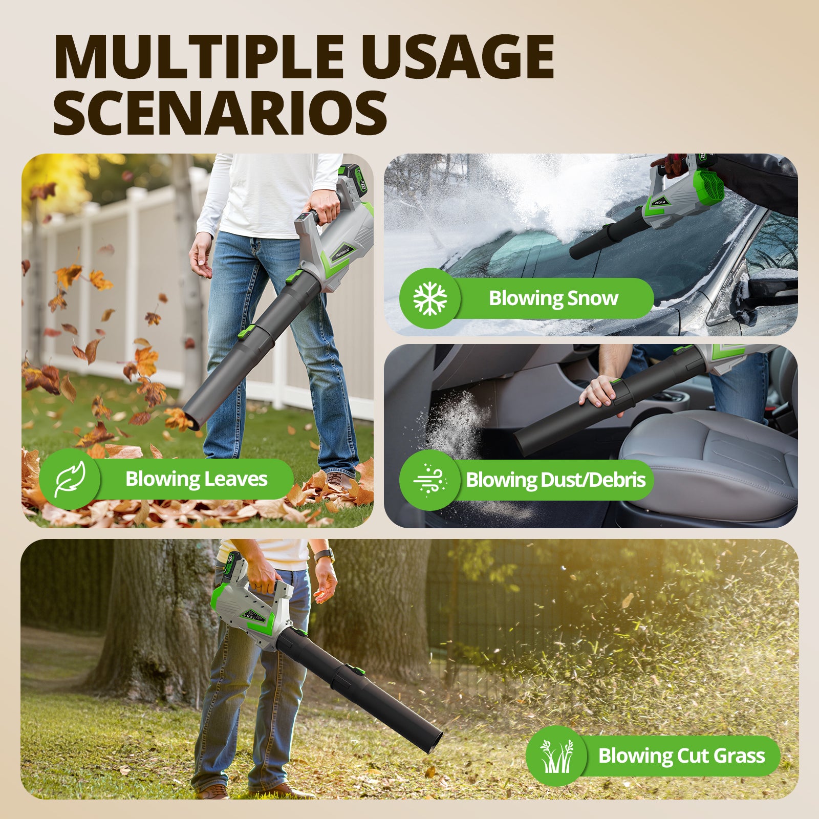 20V 630CFM Cordless Leaf Blower