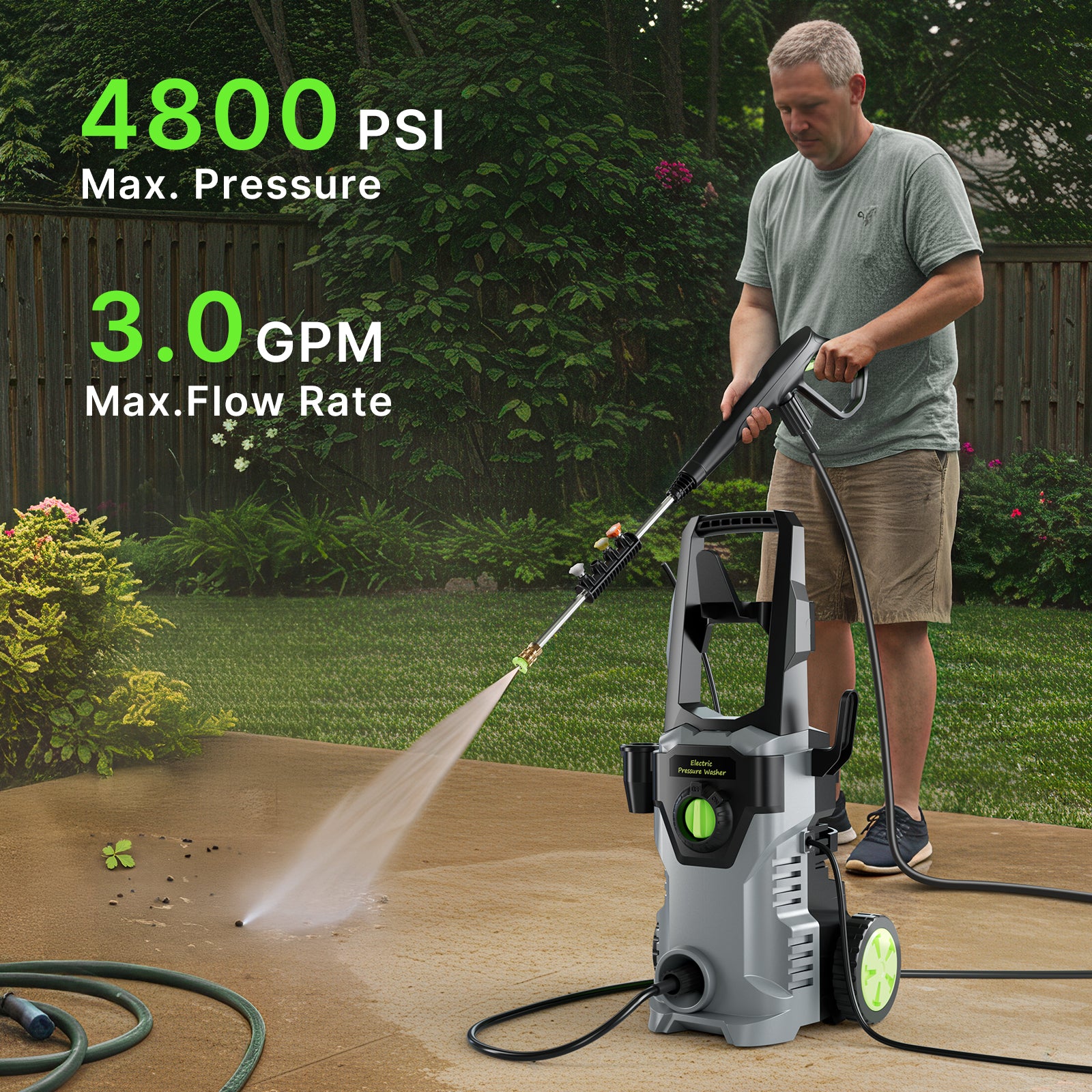 PATOOLIO W8 4800 PSI Electric Pressure Washer