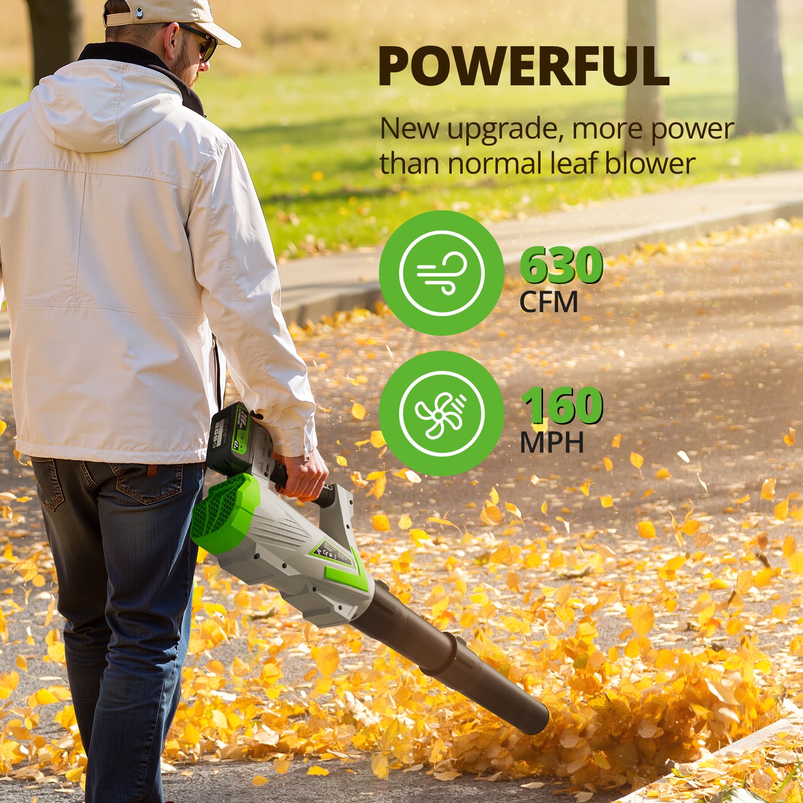 20V 630CFM Cordless Leaf Blower